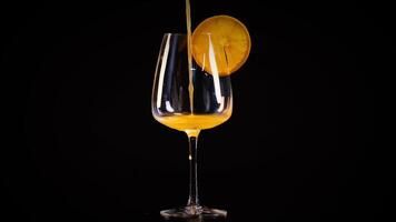 Orange juice poured into a glass video