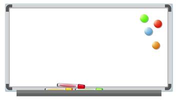 Vibrant magnets glide across a whiteboard, creating dynamic movement and visual interest with simple, clean design elements video