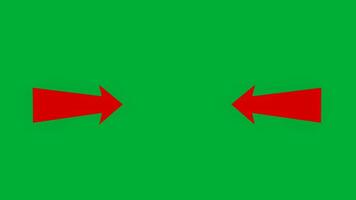 two red arrows with greenscreen video