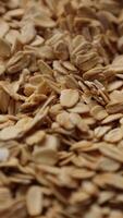 a close up of a pile of oats grains video
