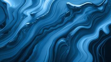 Abstract background of marble melting and moving in waves in shiny sky blue gradient video