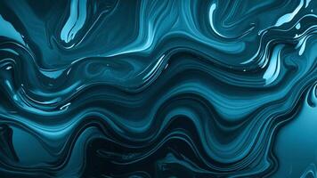 Abstract background of melting marble and undulating currents in cool ocean blue shimmering with shadows video