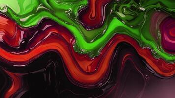 a colorful abstract painting with red, green and black colors video