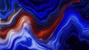 blue, red and white liquid paint on a black background video