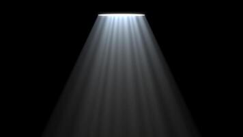 Cinematic light beam intro with spotlight shining down on dark background. Perfect for short films, inspirational quotes, Dharma content, business presentations, or branding, dramatic, god light video