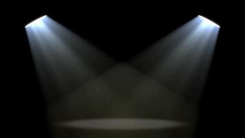 Light beam spotlight shining down on dark background. Perfect for short films, inspirational quotes, business presentations. video