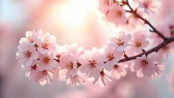 Beautiful spring cherry blossoms in full bloom, perfect for springtime themes and backgrounds video