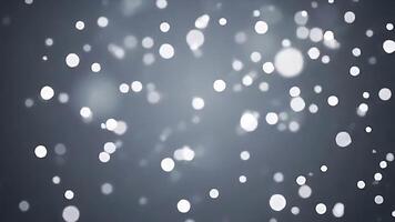 White and silver glowing bokeh particles floating in clean space video