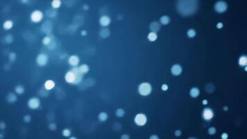 Elegant blue bokeh background with slow motion shimmering lights video