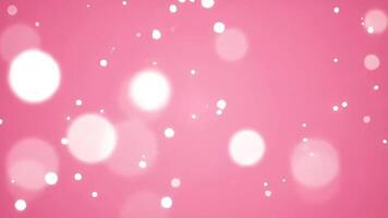 Soft pastel pink bokeh lights gently floating in dreamy space video