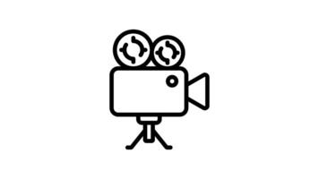 Animated Vintage Movie Recording Camera video