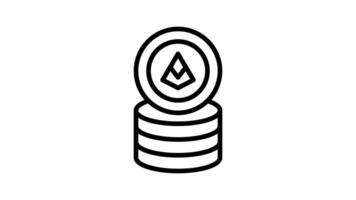 Animated Ethereum Coin Stack video