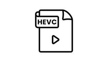 Animated HEVC File Format Document video