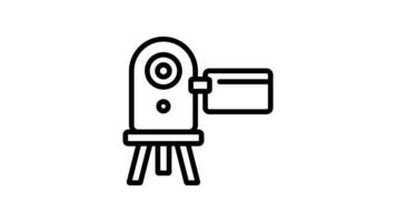 Animated Retro Tripod Film Camera video