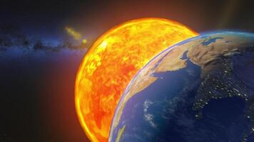 Earth and Sun in Space video