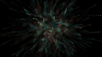 Fireworks in the dark background with many lights video