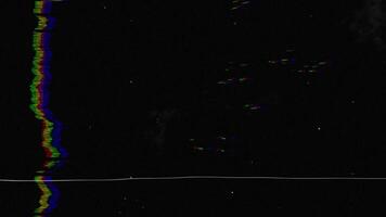 A black sky with a rainbow line in the middle video