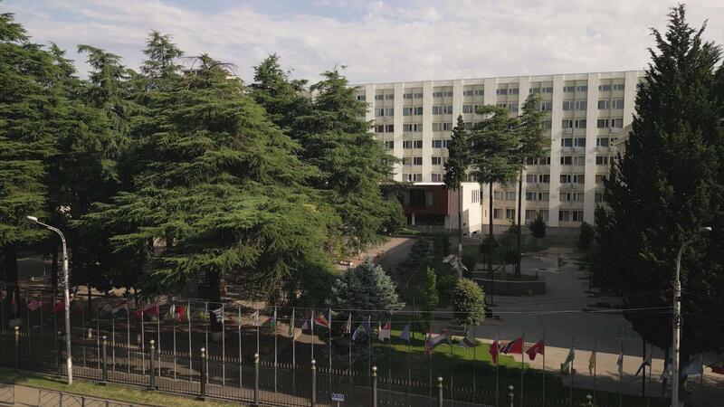 Tbilisi Georgia 15th july 2025 - Tbilisi Georgia 15th July 2025 Aerial View Tbilisi State Medical University Tsmu Popular Education Destination Among Indian Iranian Turkish Arabic Etc Foreign Nationalities Students Free Video