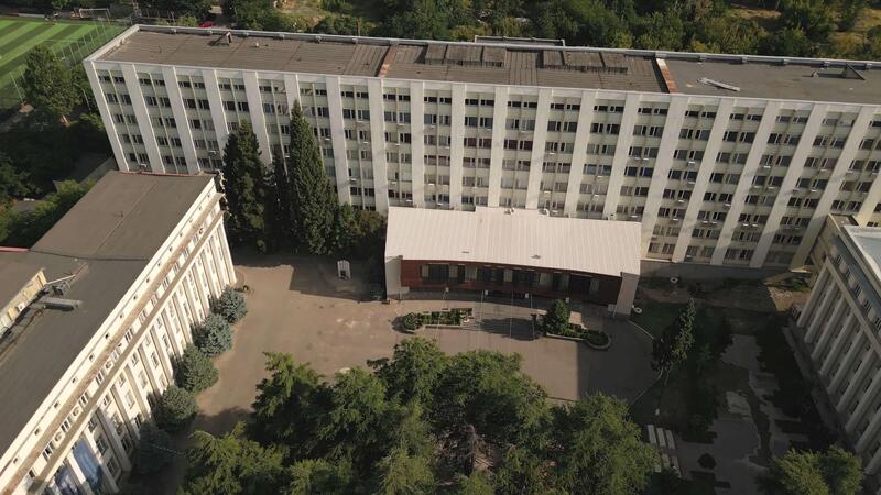 Tbilisi Georgia 15th july 2025 - Tbilisi Georgia 15th July 2025 Aerial View Tbilisi State Medical University Tsmu Popular Education Destination Among Indian Iranian Turkish Arabic Etc Foreign Nationalities Students Video
