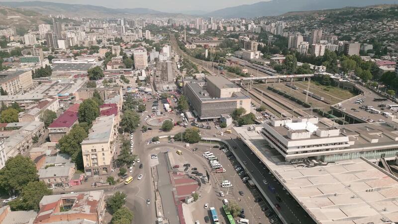 Tbilisi Georgia 11th july 2025 - Tbilisi Georgia 11th July 2025 Famous Tbilisi Station Square And Tbilisi Central Railway Station Connects Popular Domestic And International Destination In Caucasus Region Eurasia Video