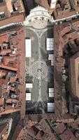 Drone footage of the beautiful town of Vigevano from Piazza Ducale and the Cathedral Vigevano. Lombardy, Italy video