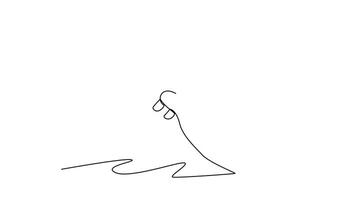 Group of diversBrainstorm concept. Single line draw design. Full length animation illustration. High quality 4k footage video