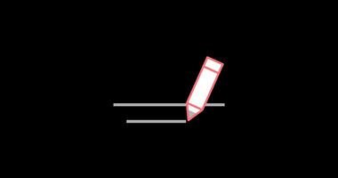 Pencil create line draw animation concept video