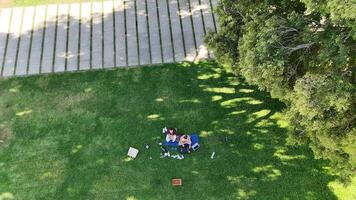 Experience a beautiful and serene outdoor gathering on an expansive, lush green lawn video