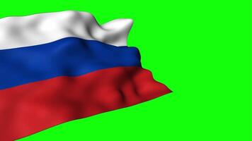 Russian Flag Waving on Isolated Green Screen Background video