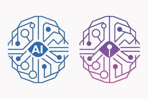 Ai and ai logo vector