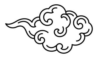 asian cloud traditional style element vector