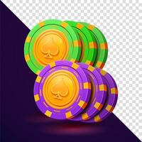 Colorful casino gaming chips vector