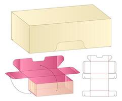 Box Dieline Template Foldable Packaging Dieline layout vector