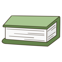 Green book icon on transparent background png