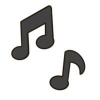 Two musical notes icon transparent background png