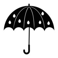 an umbrella with rain drops on it vector