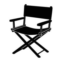 director chair silhouette on white background vector