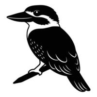 a bird sitting on a branch. vector