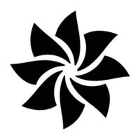 a black and white flower logo vector