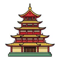 Chinese pagoda illustration illustration vector