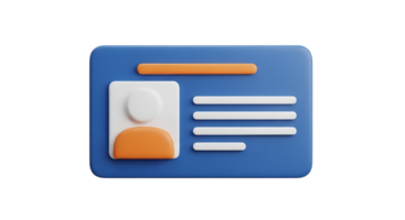 A blue and orange icon with a person's name on it png