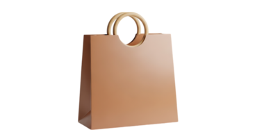 A brown paper bag with a handle png