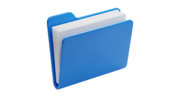 A blue folder with a white folder inside png