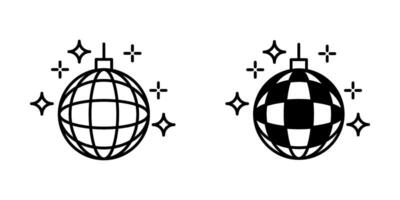 party ball Icon set. Symbol isolated white background. illustration. color editable. vector