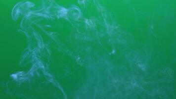 smoke, white smoke floating on green background, perfect for abstract, artistic, mysterious. and atmospheric background video