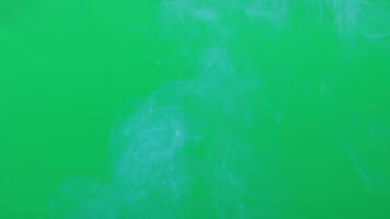 smoke, white smoke floating on green background, perfect for abstract, artistic, mysterious. video