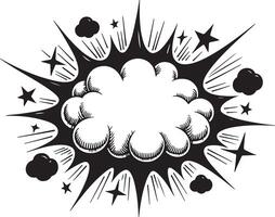Comic book style explosion illustration vector