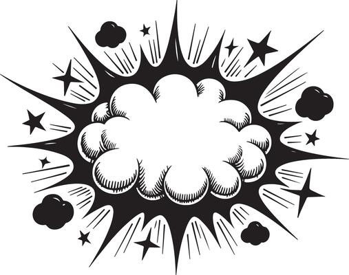 Comic book style explosion illustration
