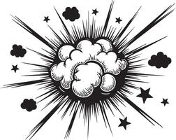 Comic book style explosion vector
