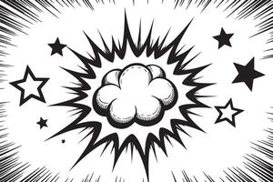 Comic book explosion illustration vector
